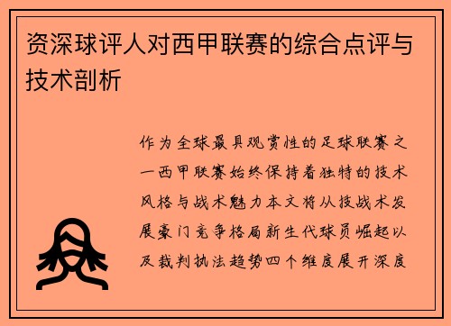 资深球评人对西甲联赛的综合点评与技术剖析